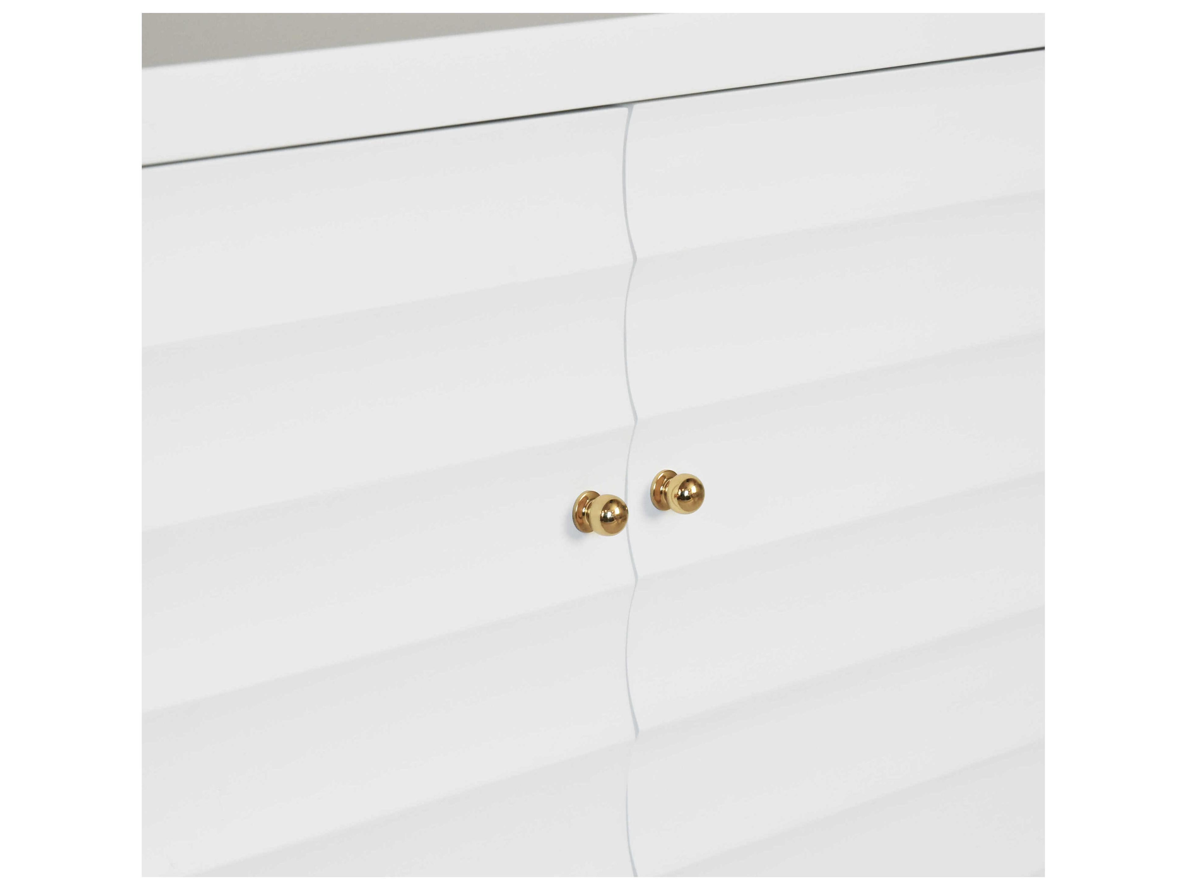 Worlds Away 60" Matte White Lacquer Sideboard