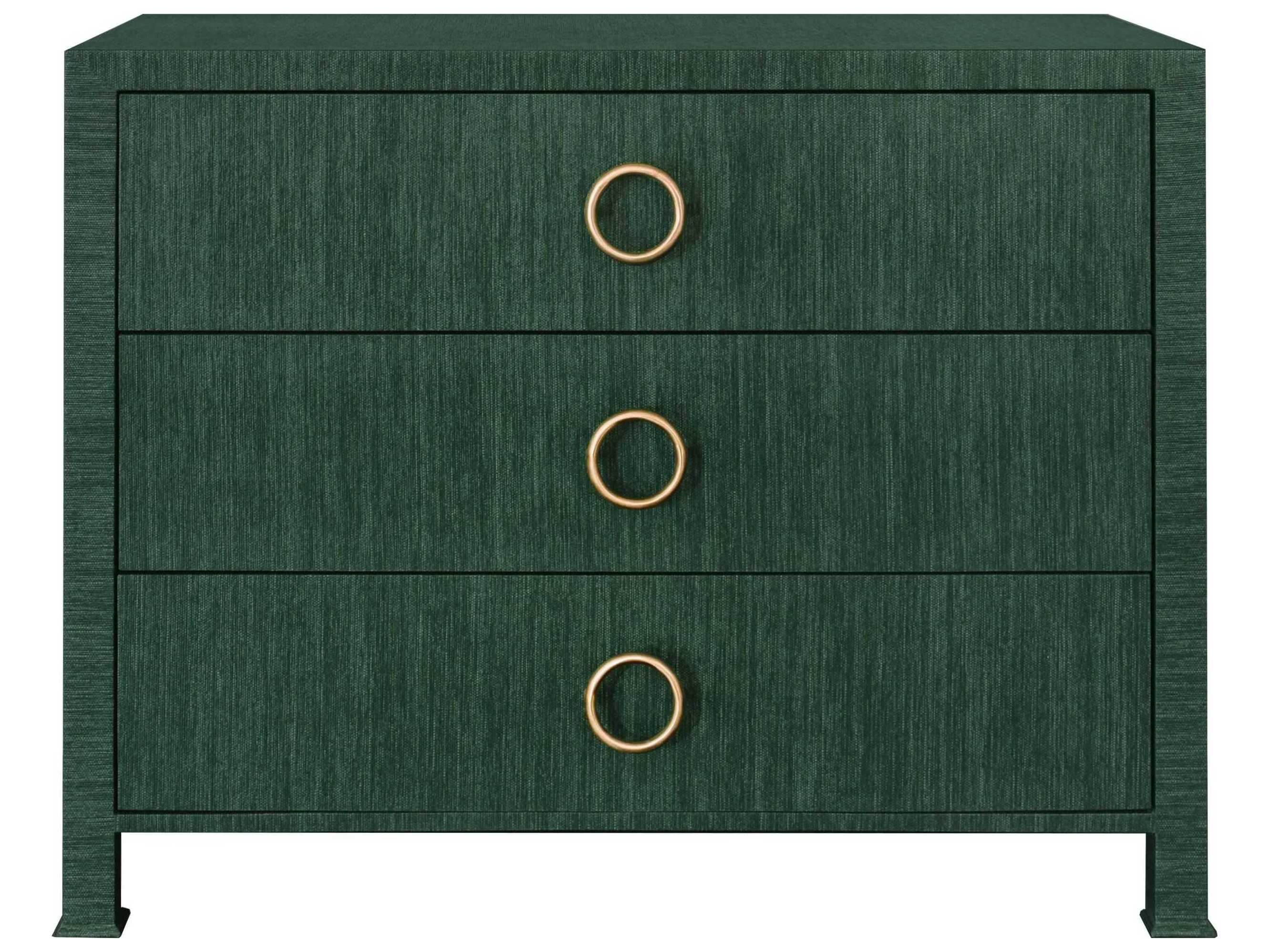 Worlds Away 3-Drawers Green Hardwood Dresser