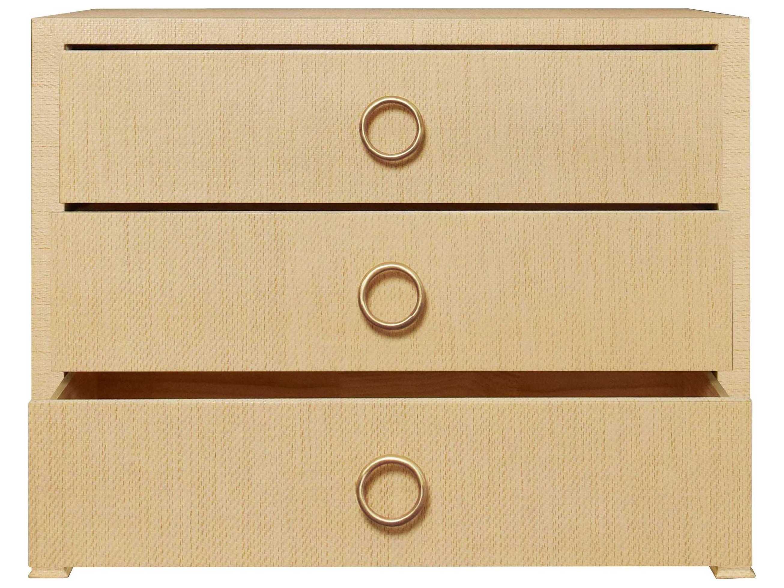 Worlds Away 3-Drawers Brown Hardwood Dresser