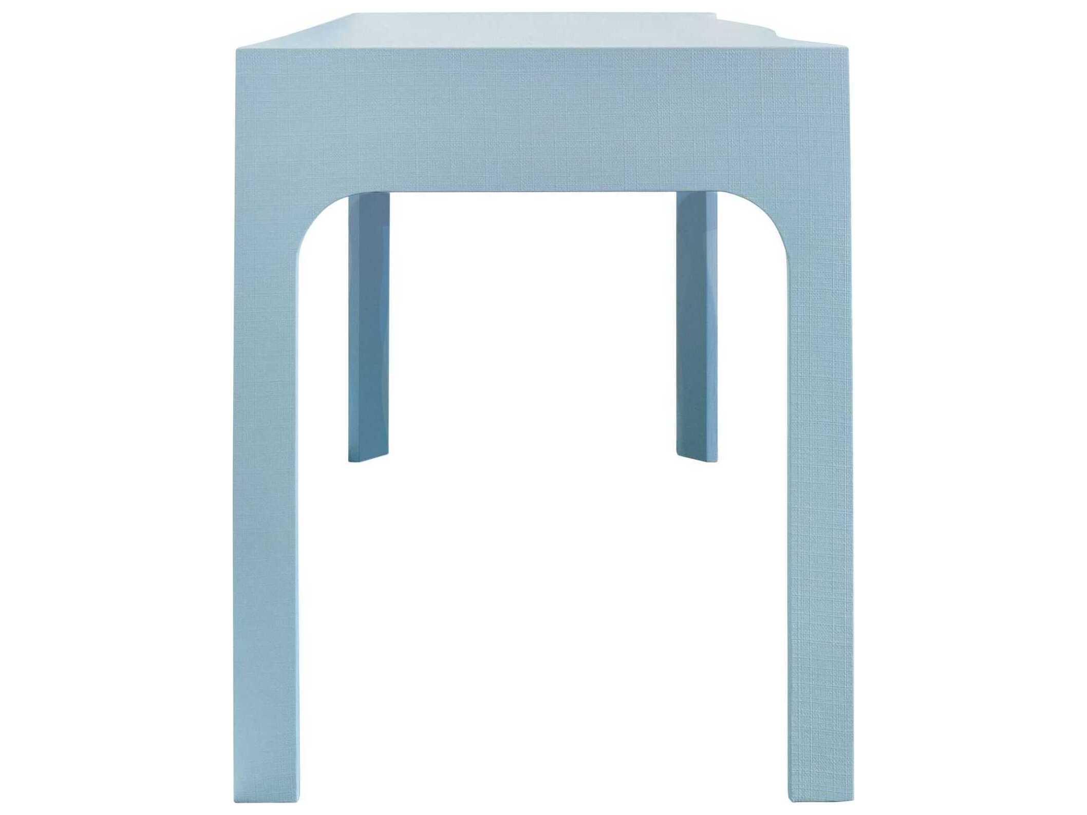 Worlds Away Blue Hardwood Secretary Desk