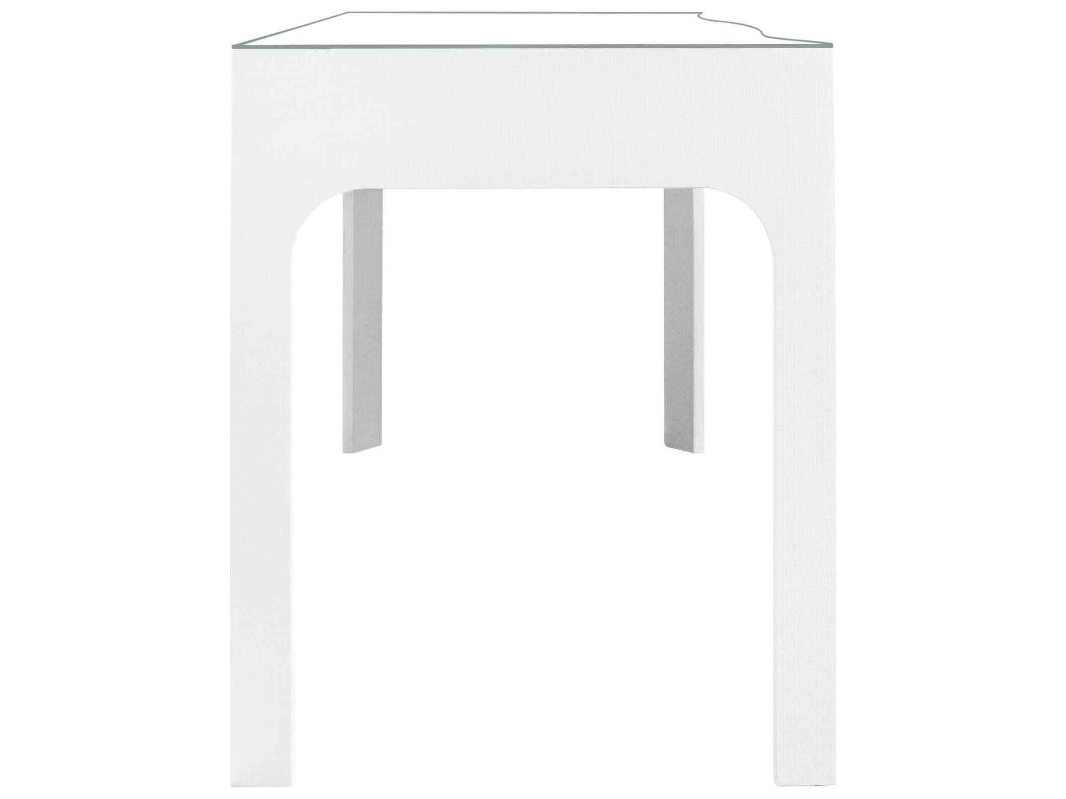 Worlds Away White Hardwood Secretary Desk