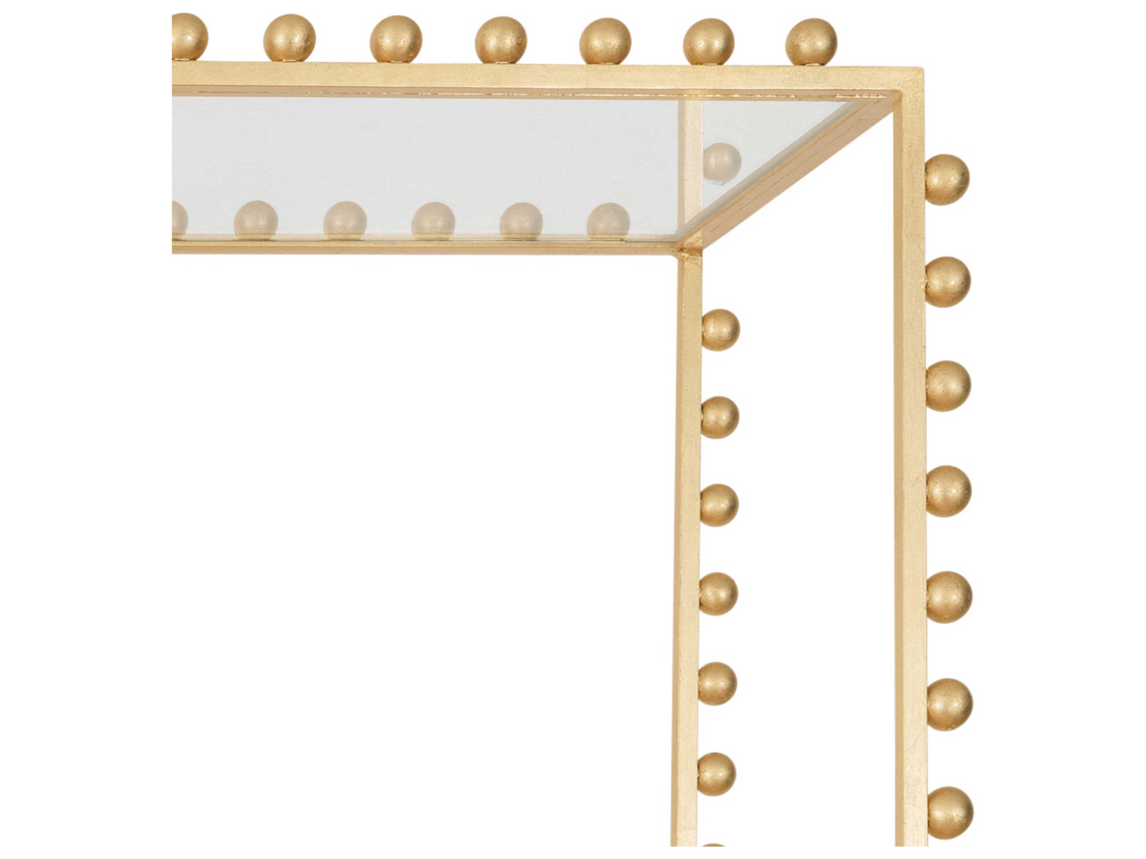 Worlds Away Ball Lined Gold Leaf Etagere
