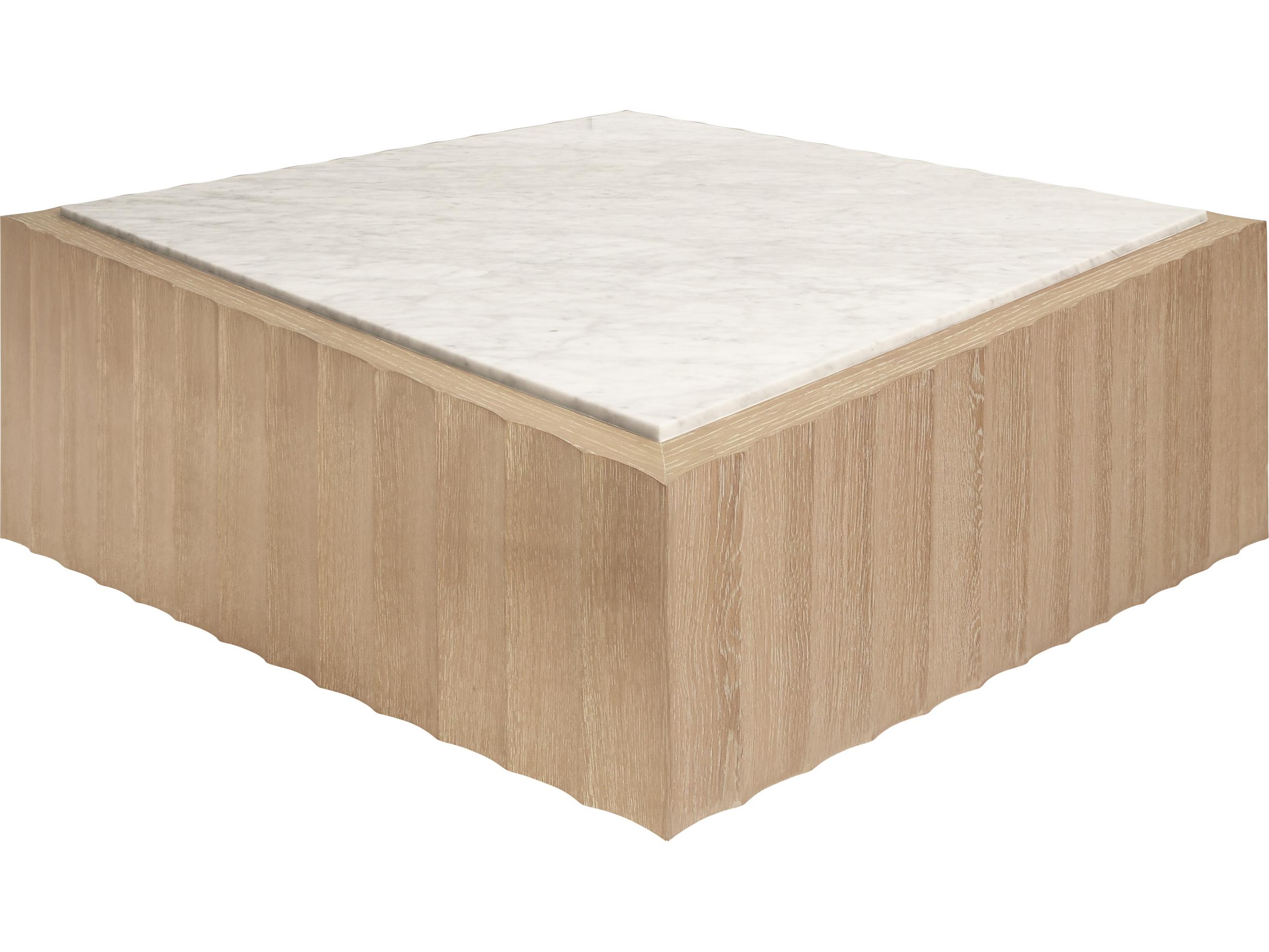 Worlds Away Square Marble Coffee Table