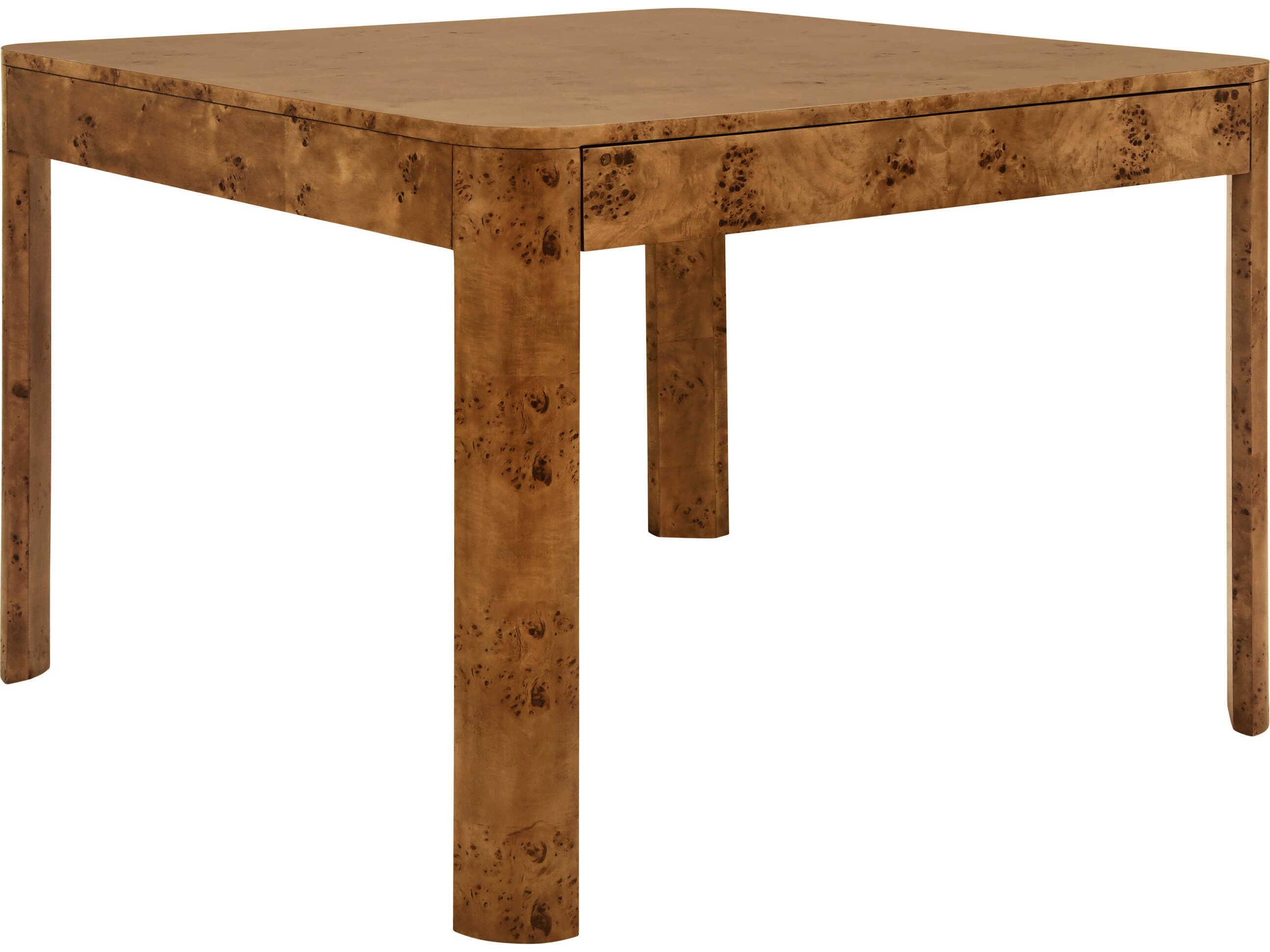 Worlds Away Jett Burlwood Brown Dining Table