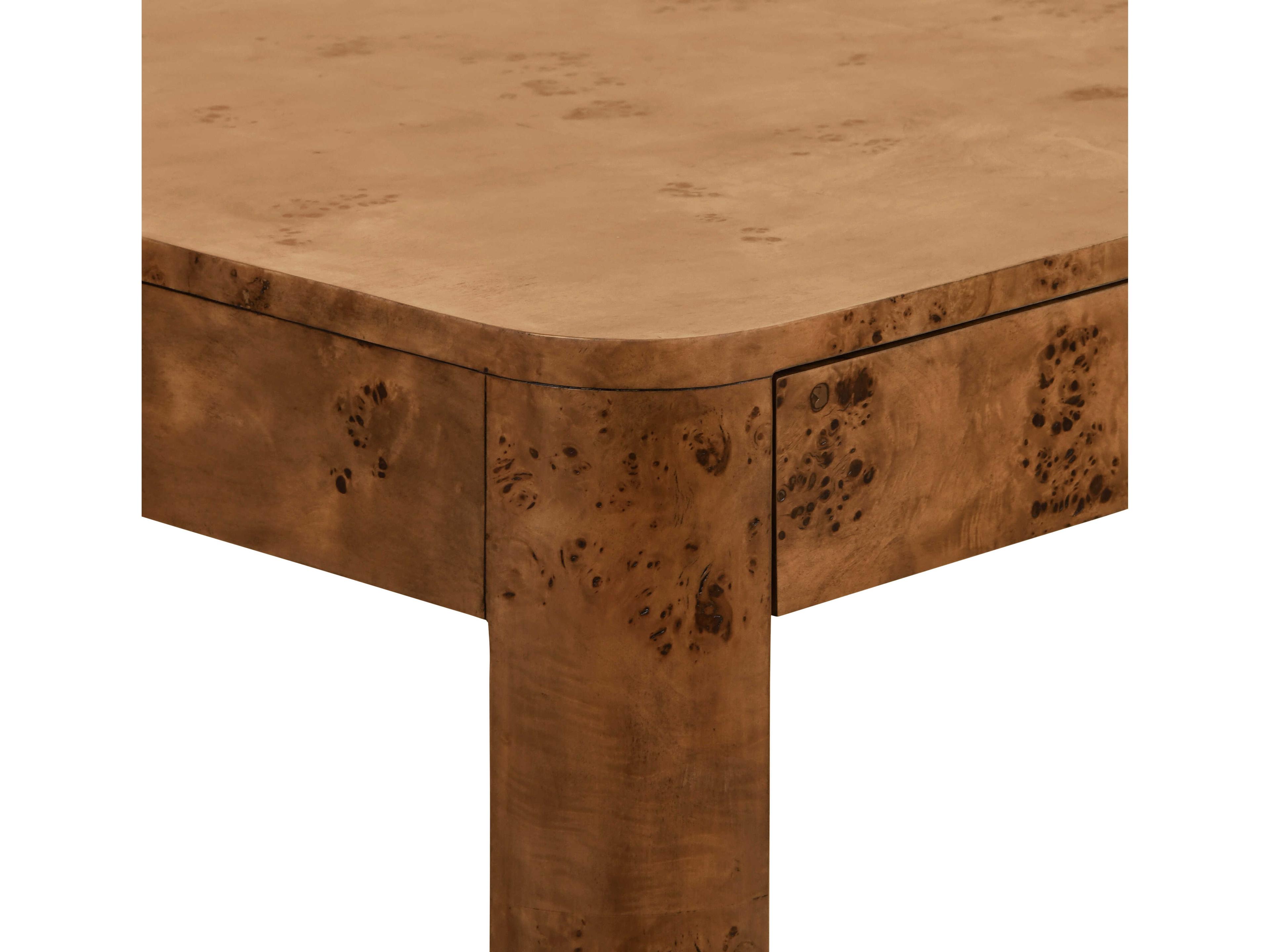 Worlds Away Jett Burlwood Brown Dining Table
