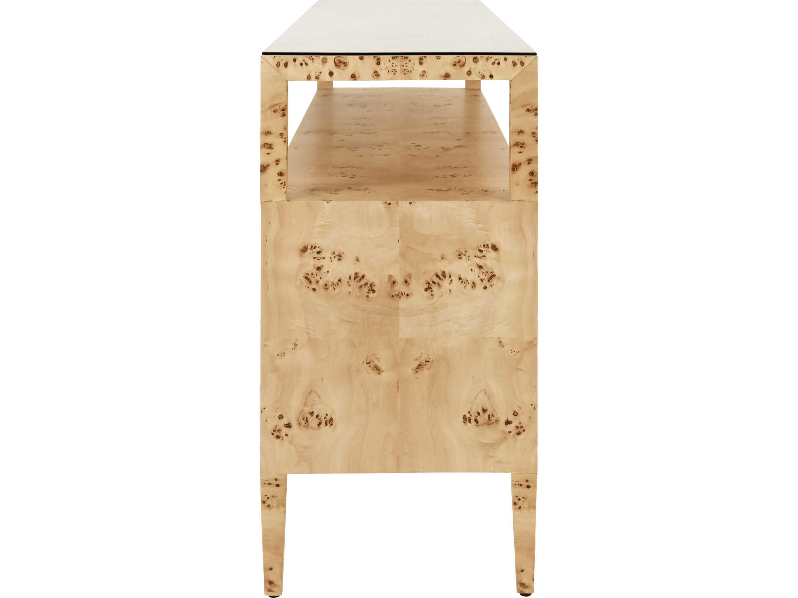 Worlds Away Jordan Rectangular Wood Brown Console Table