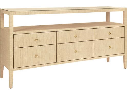 Worlds Away Jordan Rectangular Wood Brown Console Table