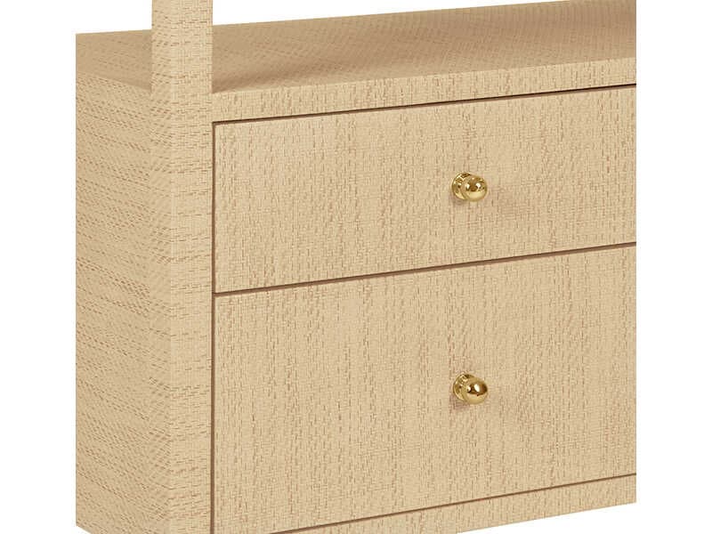 Worlds Away Jordan Rectangular Wood Brown Console Table