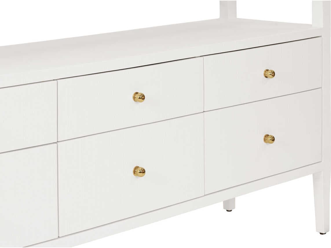 Worlds Away Jordan Rectangular Wood White Console Table