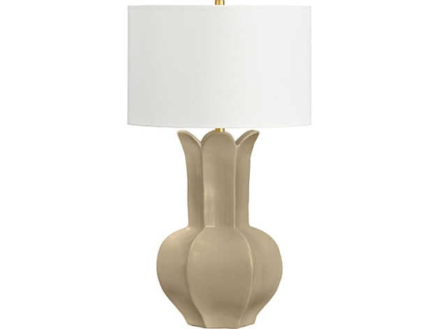 Worlds Away Lyla Beige White Traditional Buffet Lamp