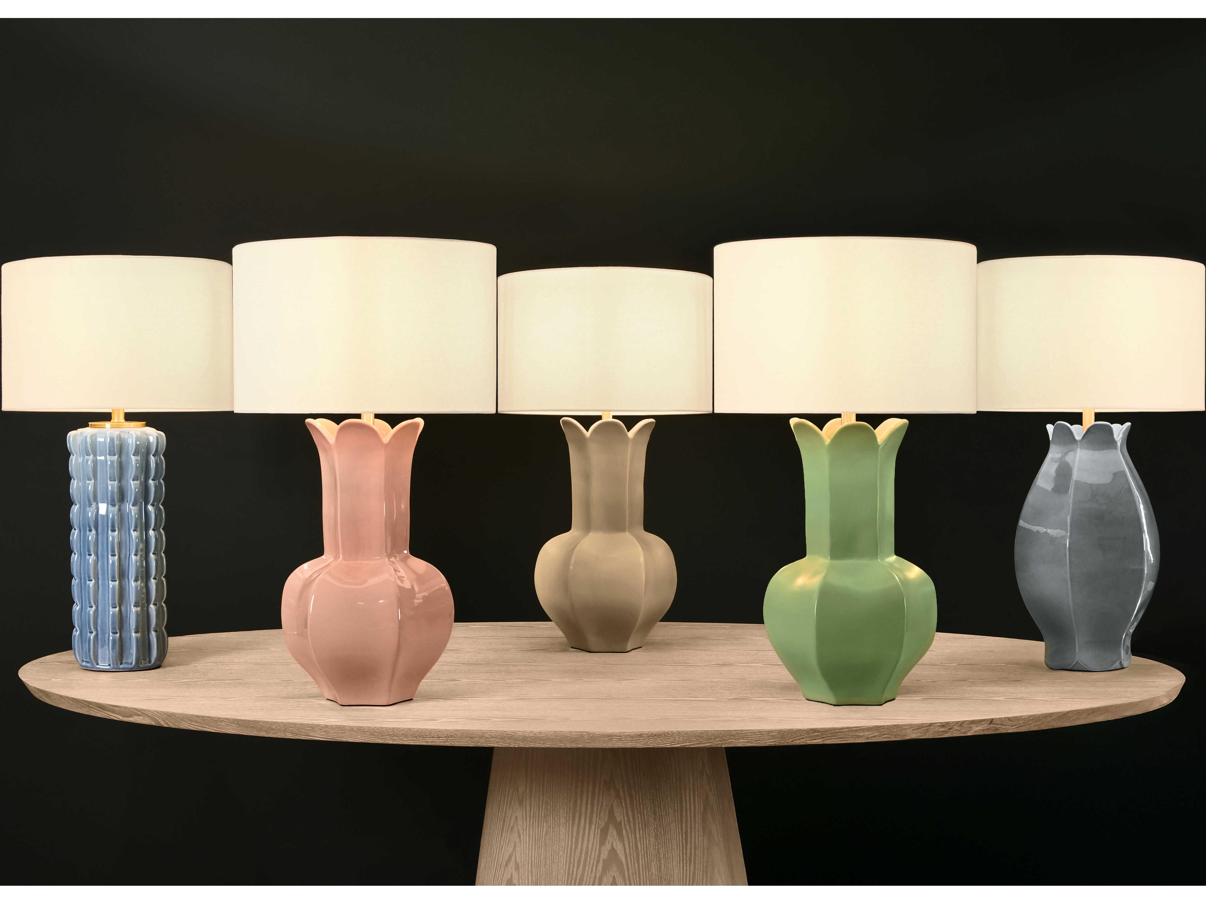 Worlds Away Lyla Green Glaze Buffet Lamp