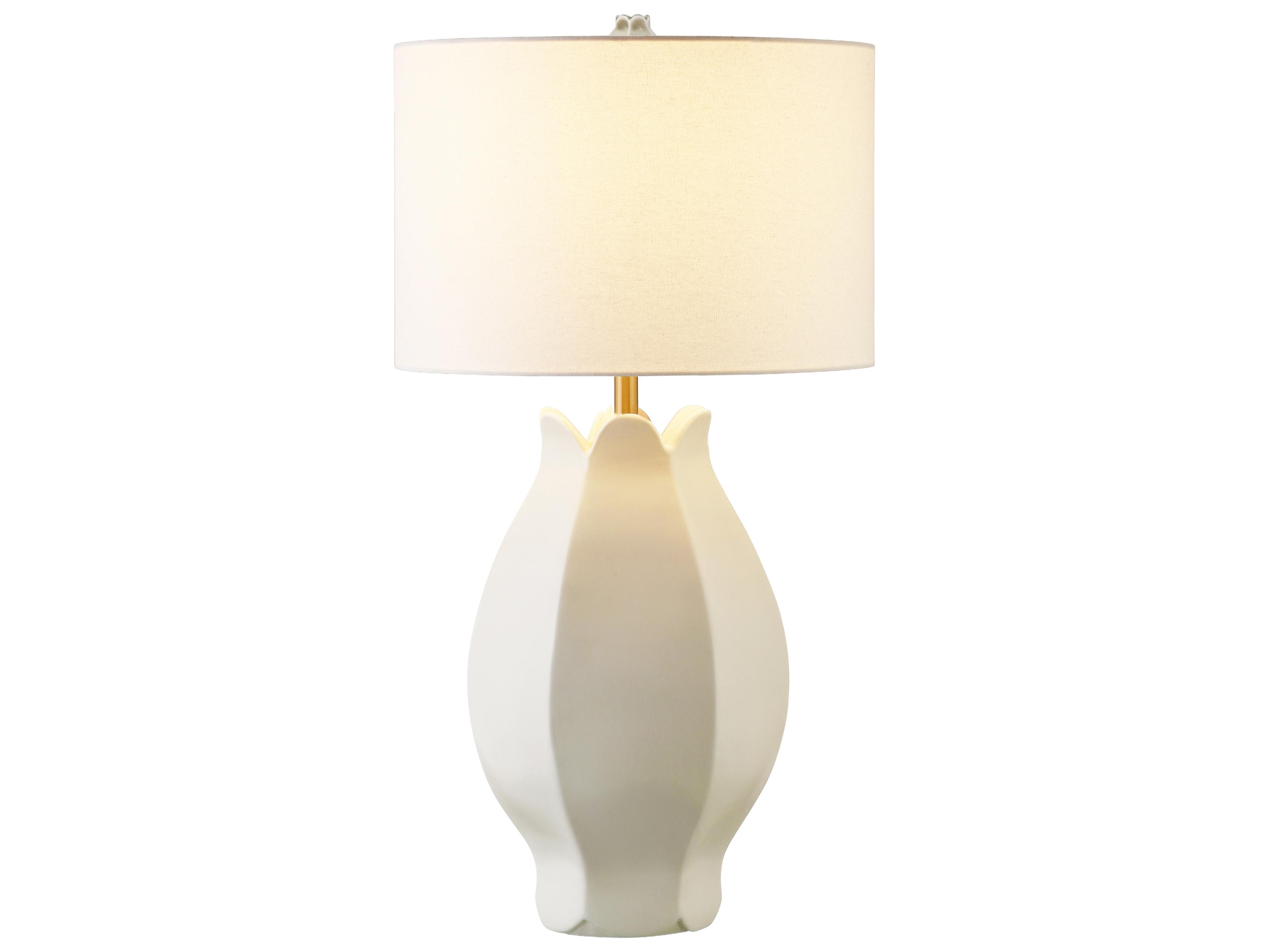 Worlds Away White Buffet Lamp
