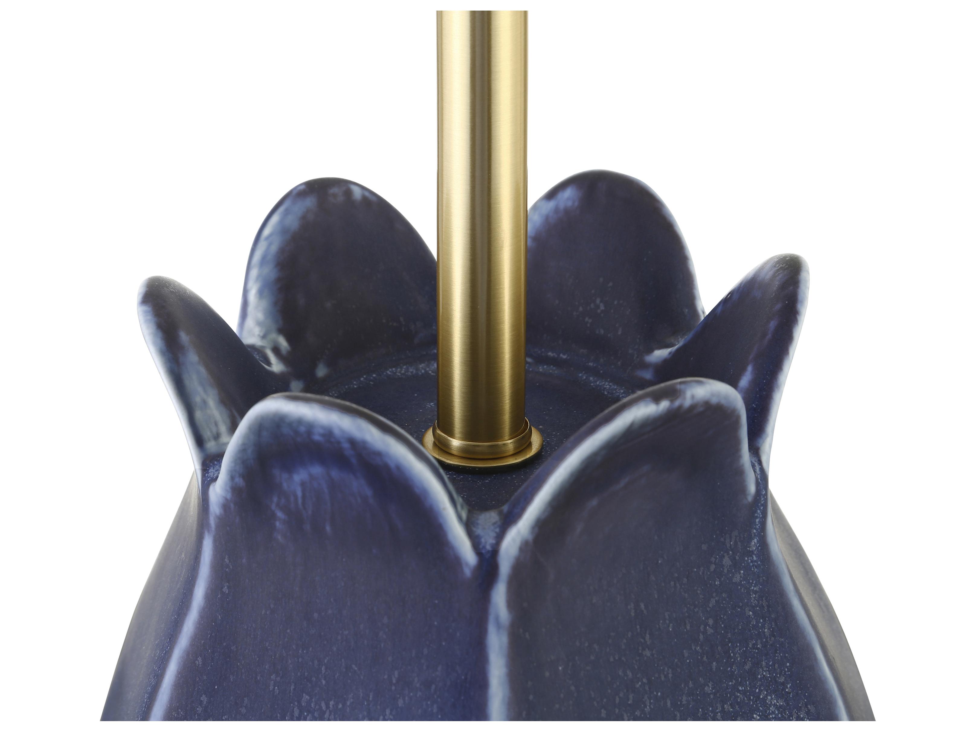 Worlds Away Blue Buffet Lamp