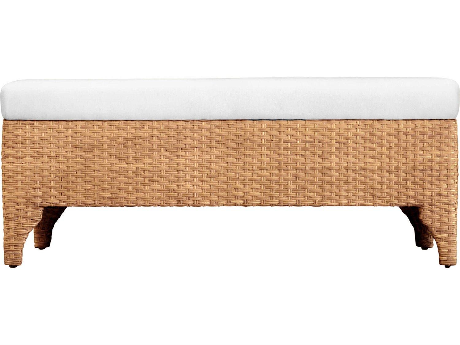 World Away Woven Water Hyacinth Bench