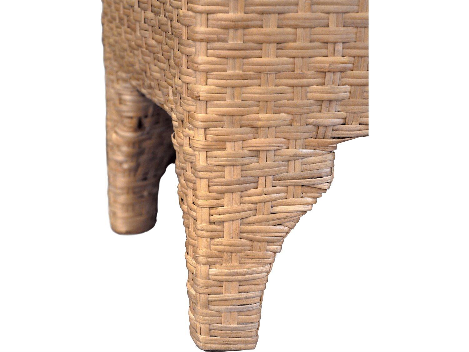 World Away Woven Water Hyacinth Bench