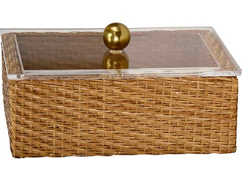 Worlds Away Meryl Brown Storage Bin Large