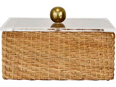 Worlds Away Meryl Brown Storage Bin Small