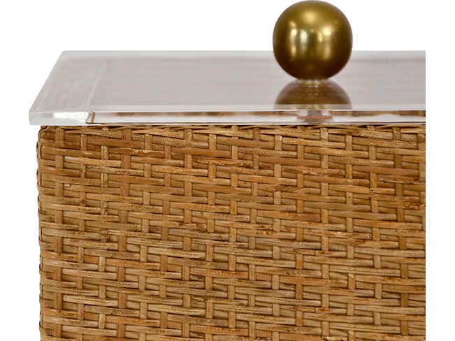 Worlds Away Meryl Brown Storage Bin Small