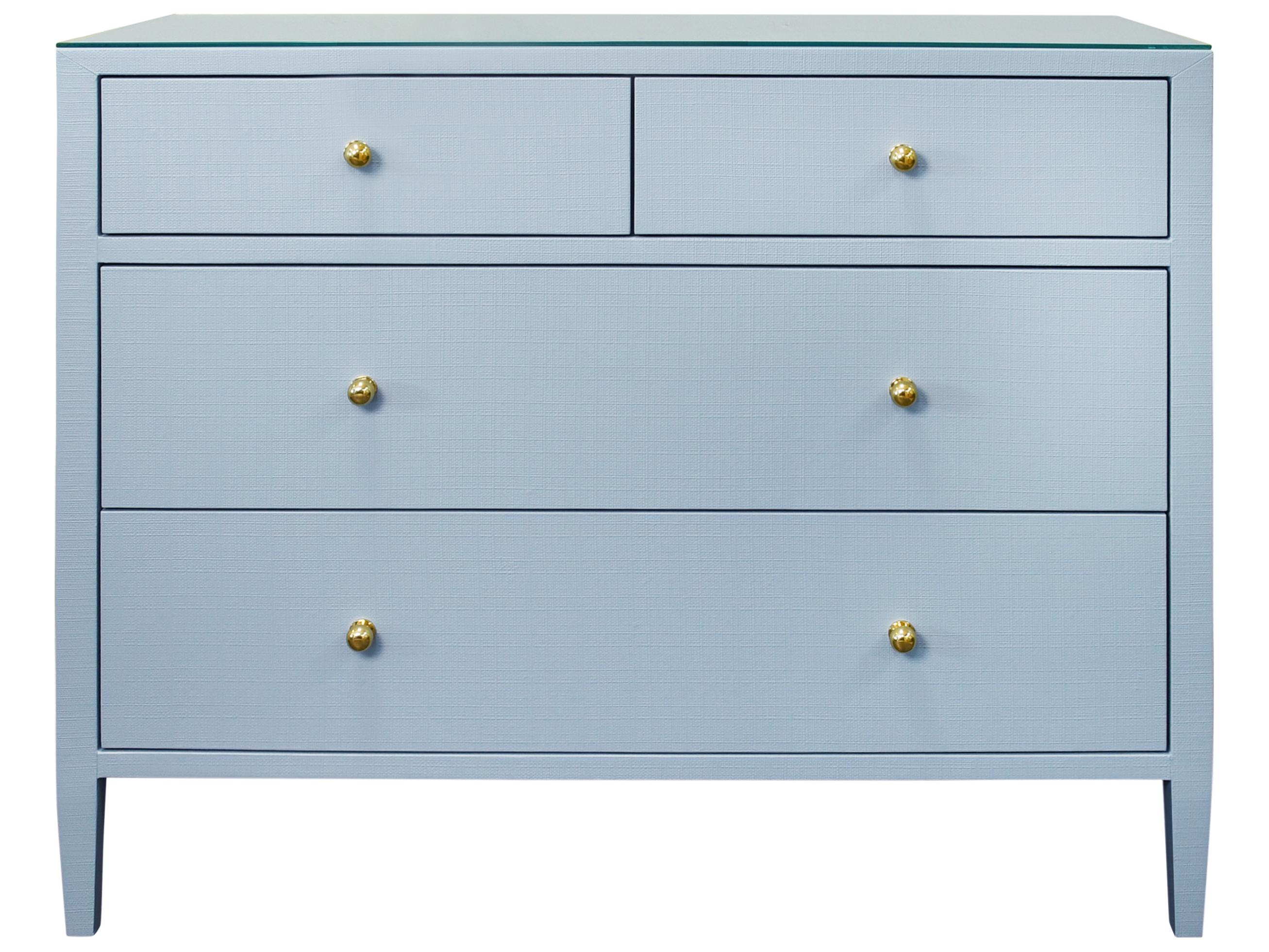 Worlds Away 4-Drawers Blue Dresser