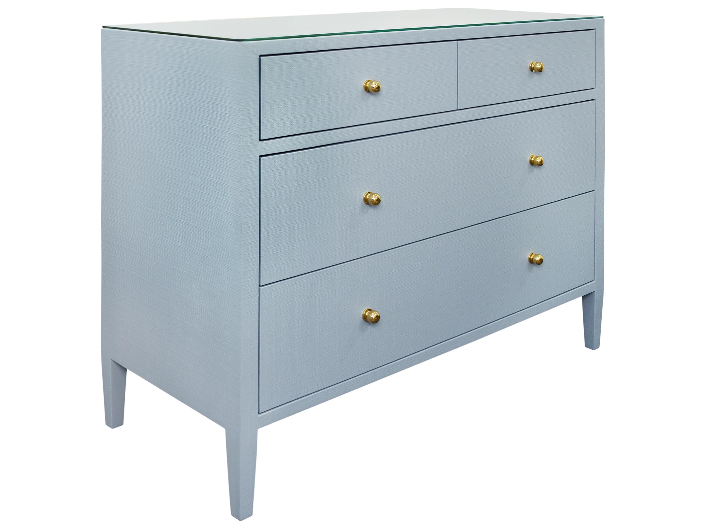 Worlds Away 4-Drawers Blue Dresser