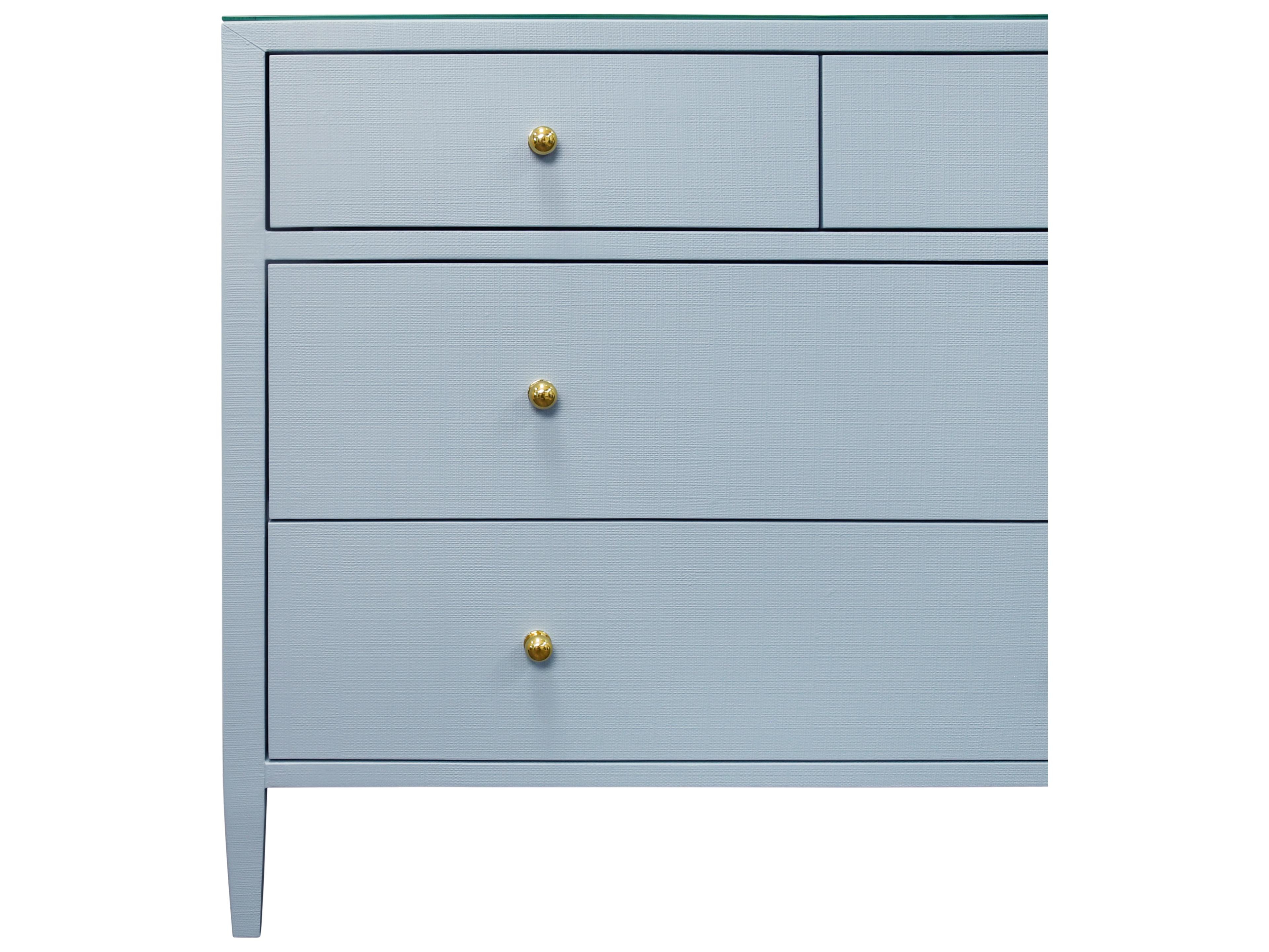 Worlds Away 4-Drawers Blue Dresser