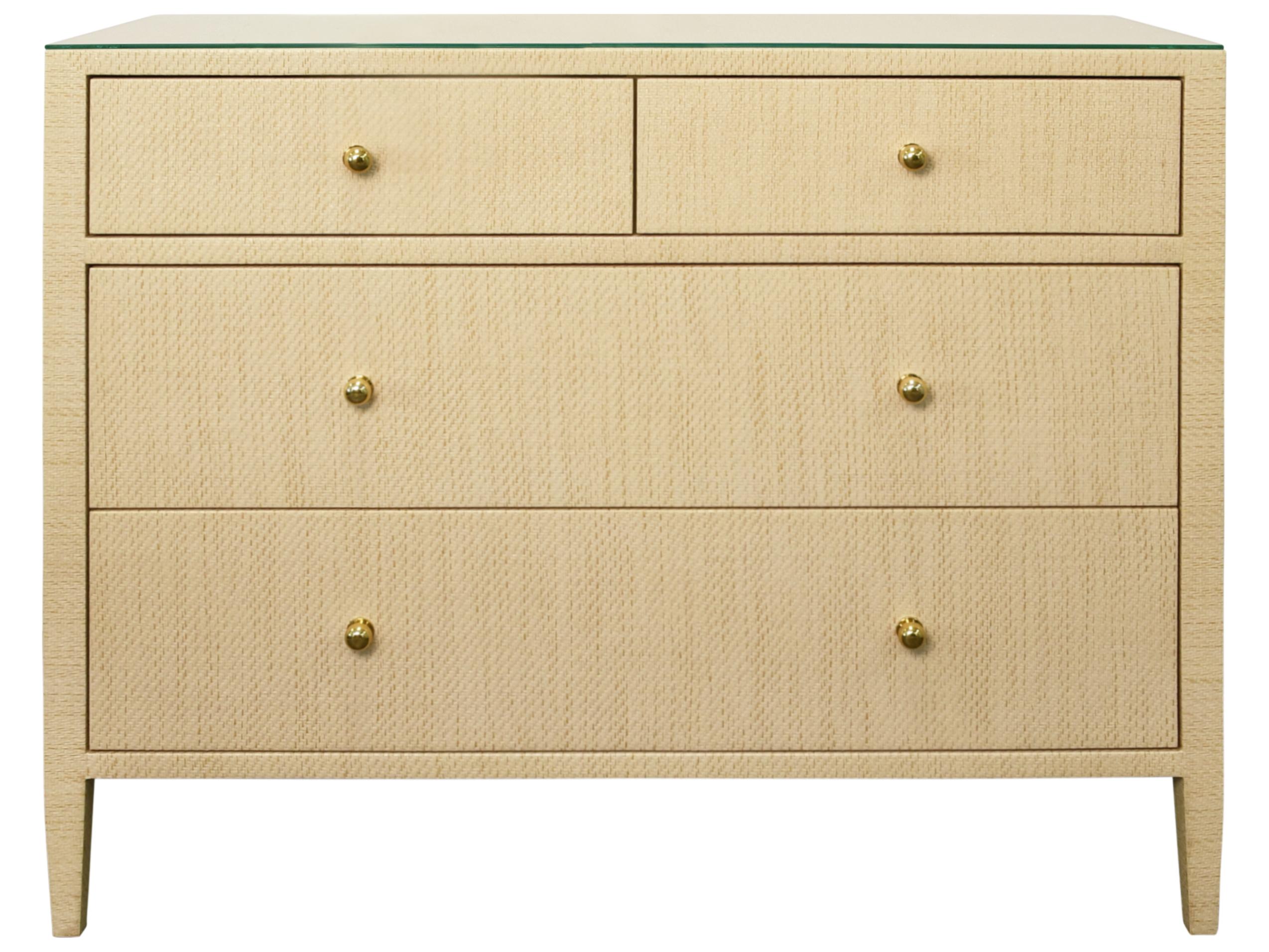 Worlds Away 4-Drawers Brown Dresser