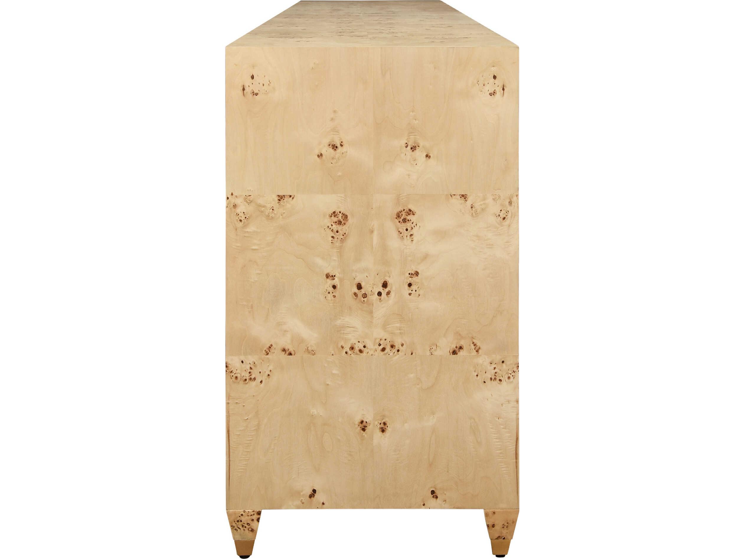 Worlds Away 72" Mulligan Burlwood Brown Sideboard