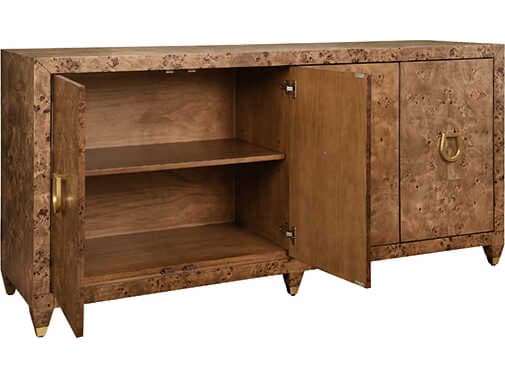 Worlds Away 72" Mulligan Solid Wood Brown Sideboard