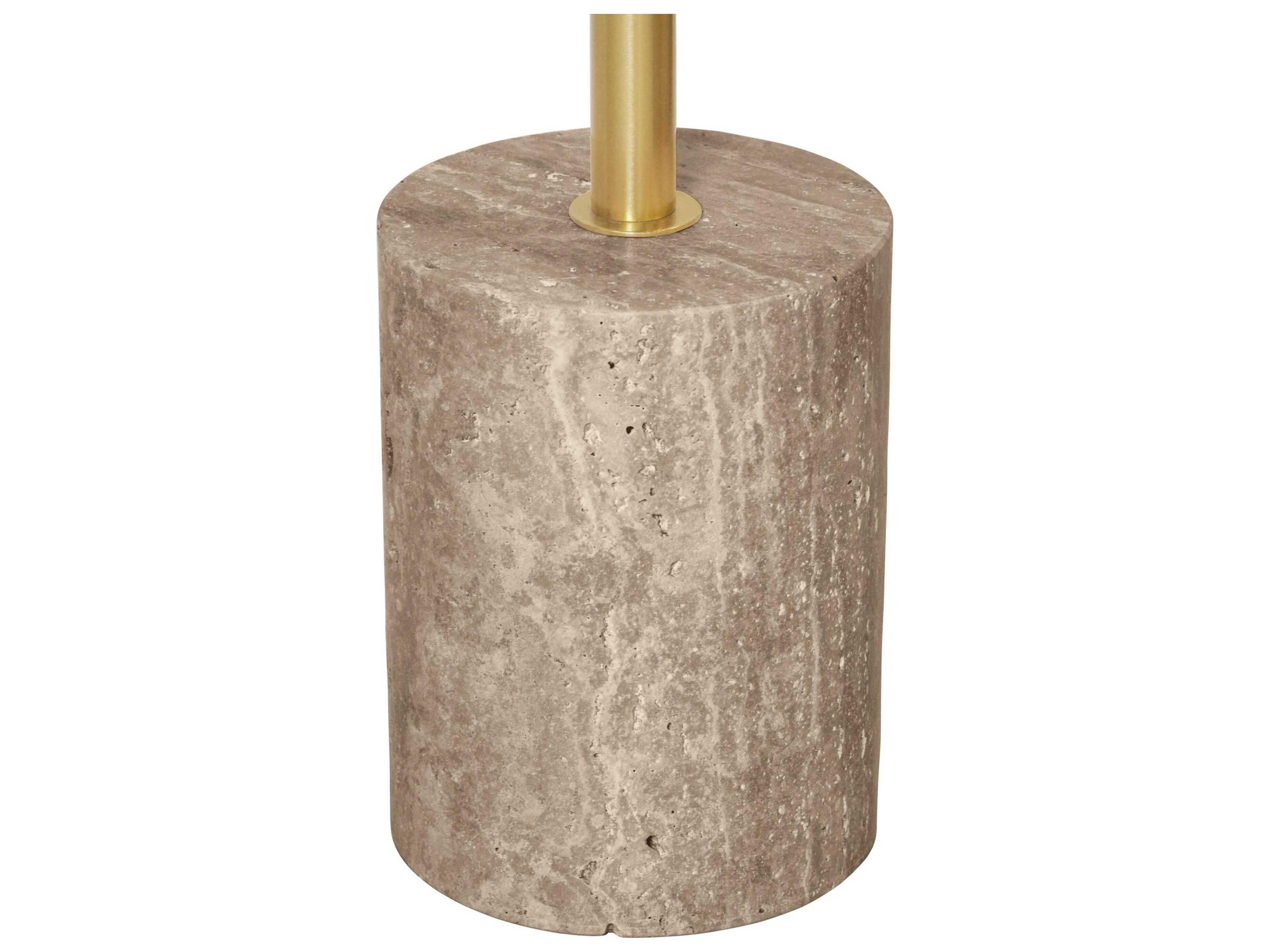 Worlds Away Round Marble End Table