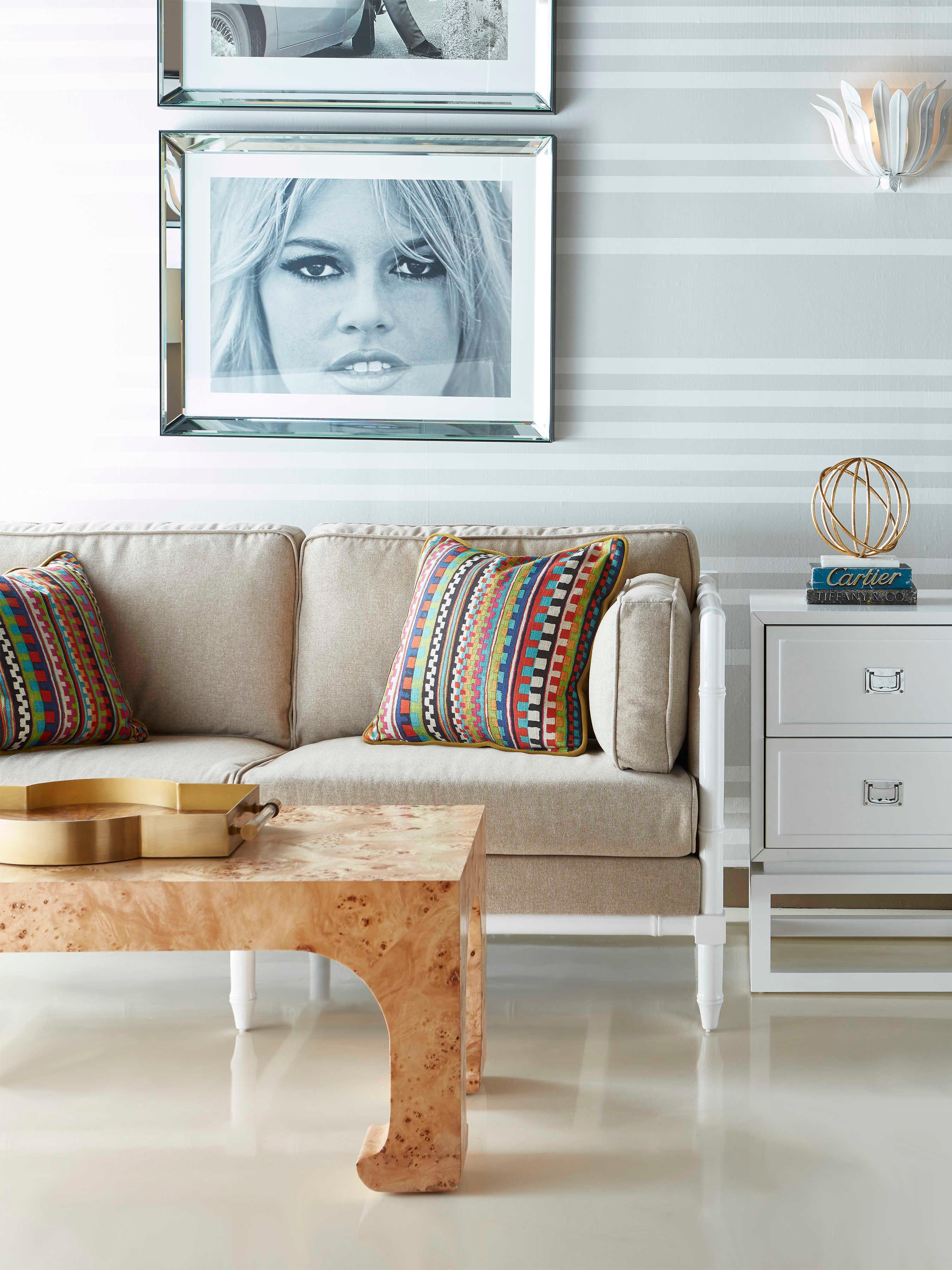 Worlds Away Rectangular Matte Burl Wood Coffee Table