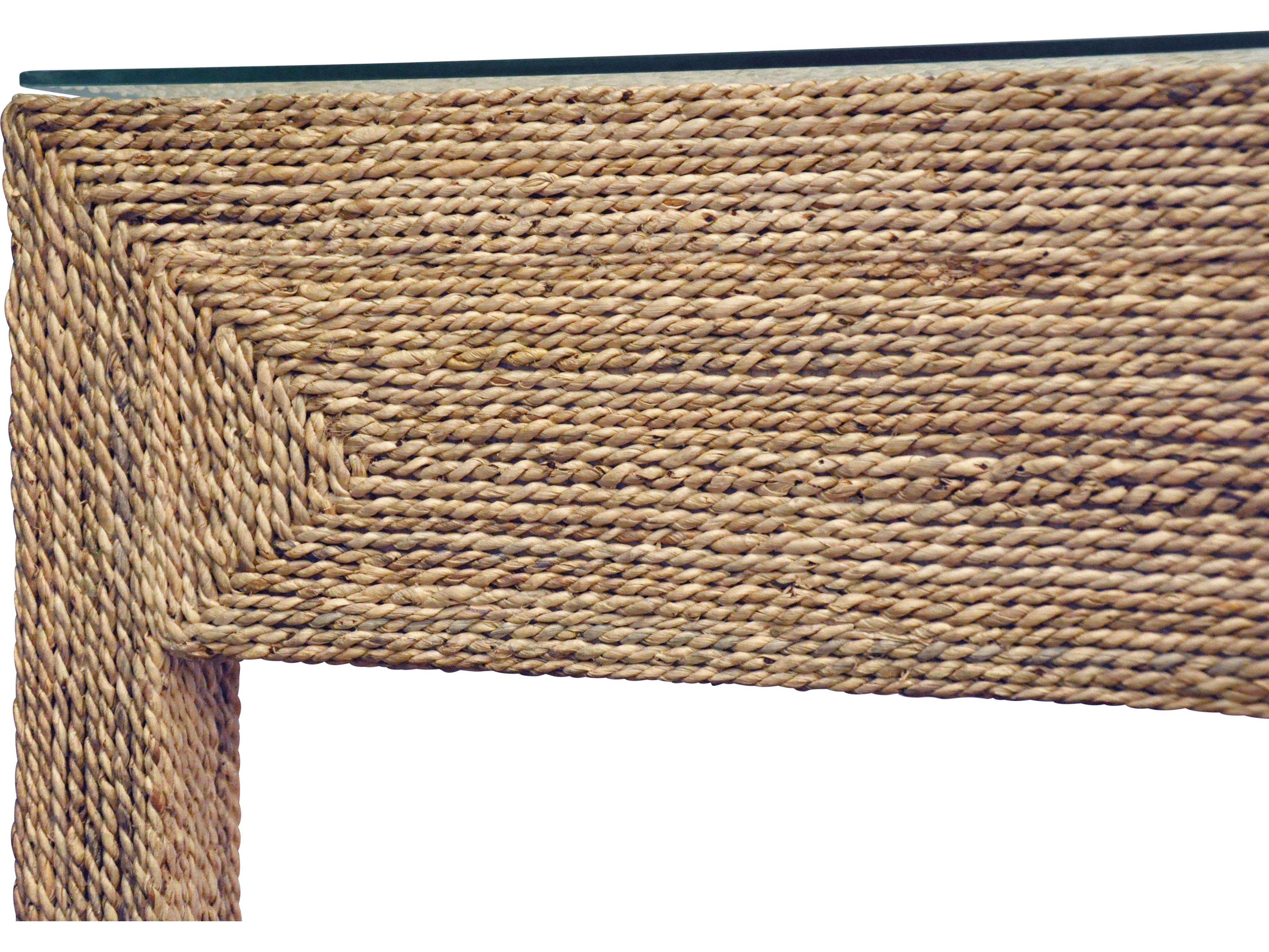 Worlds Away Brown Rattan Secretary Desk