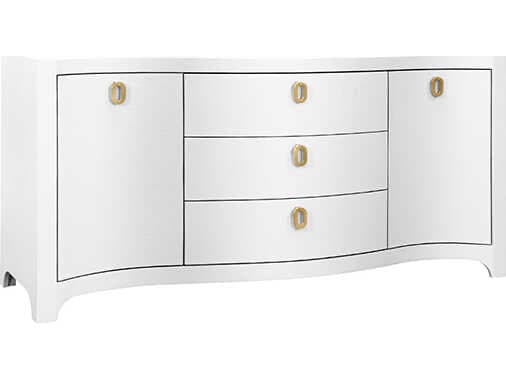 Worlds Away 72" Paulina Solid Wood Brown Sideboard