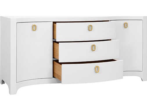 Worlds Away 72" Paulina Solid Wood Brown Sideboard