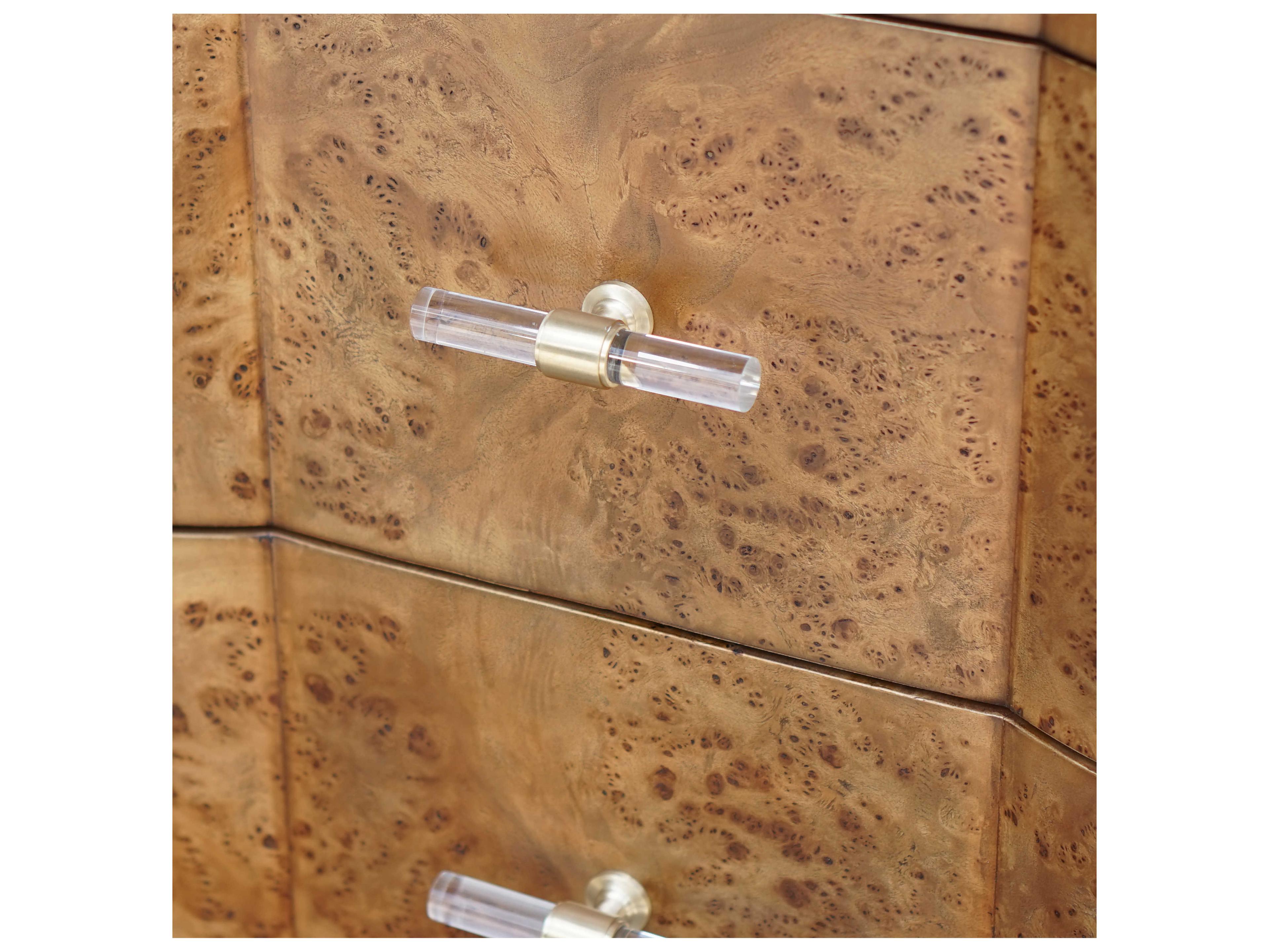 Worlds Away 3-Drawers Brown Dresser