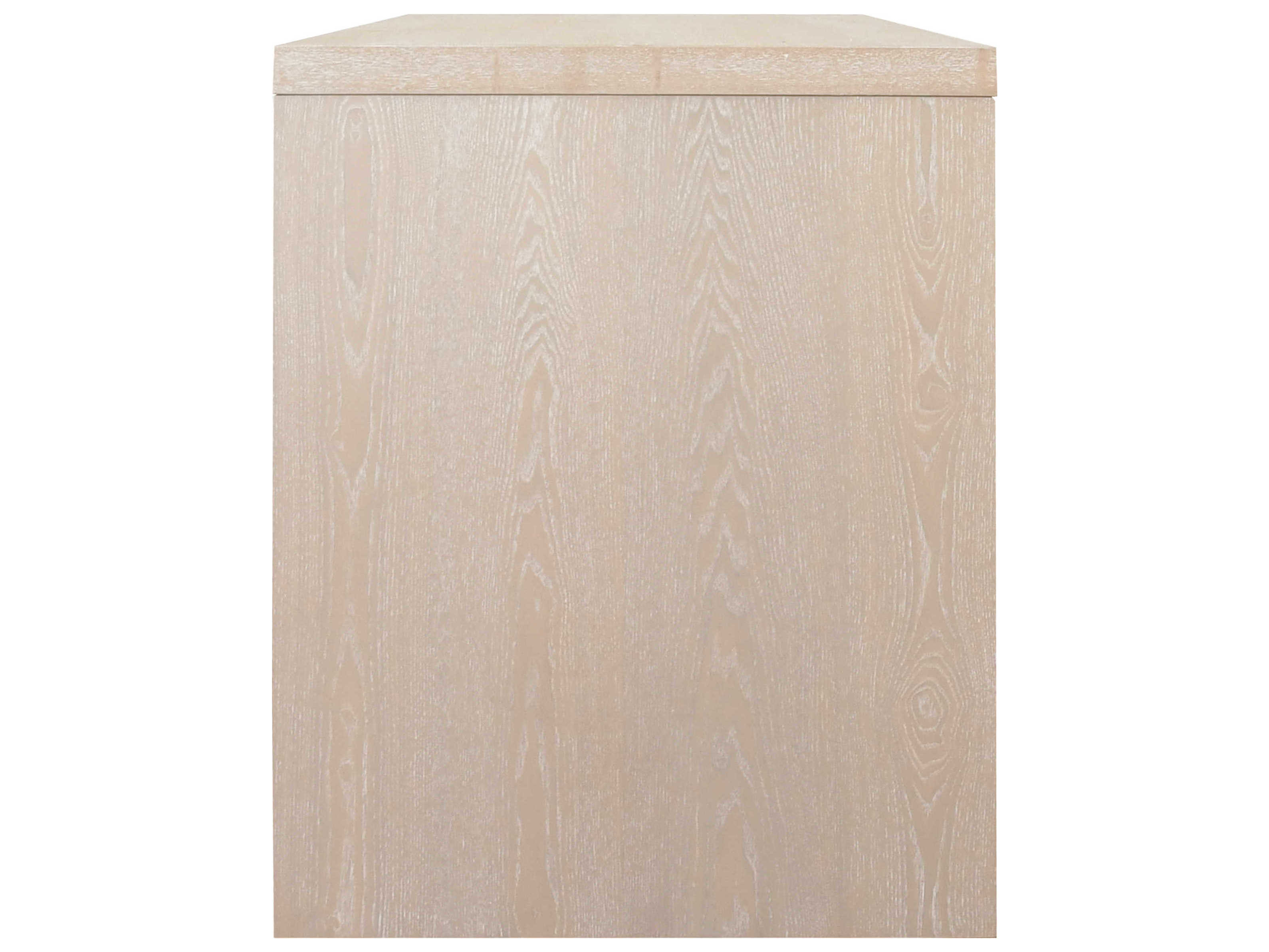 Worlds Away Cerused Oak Beige Hardwood Secretary Desk