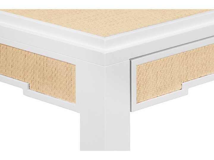 Worlds Away Robin White Solid Wood Brown Dining Table