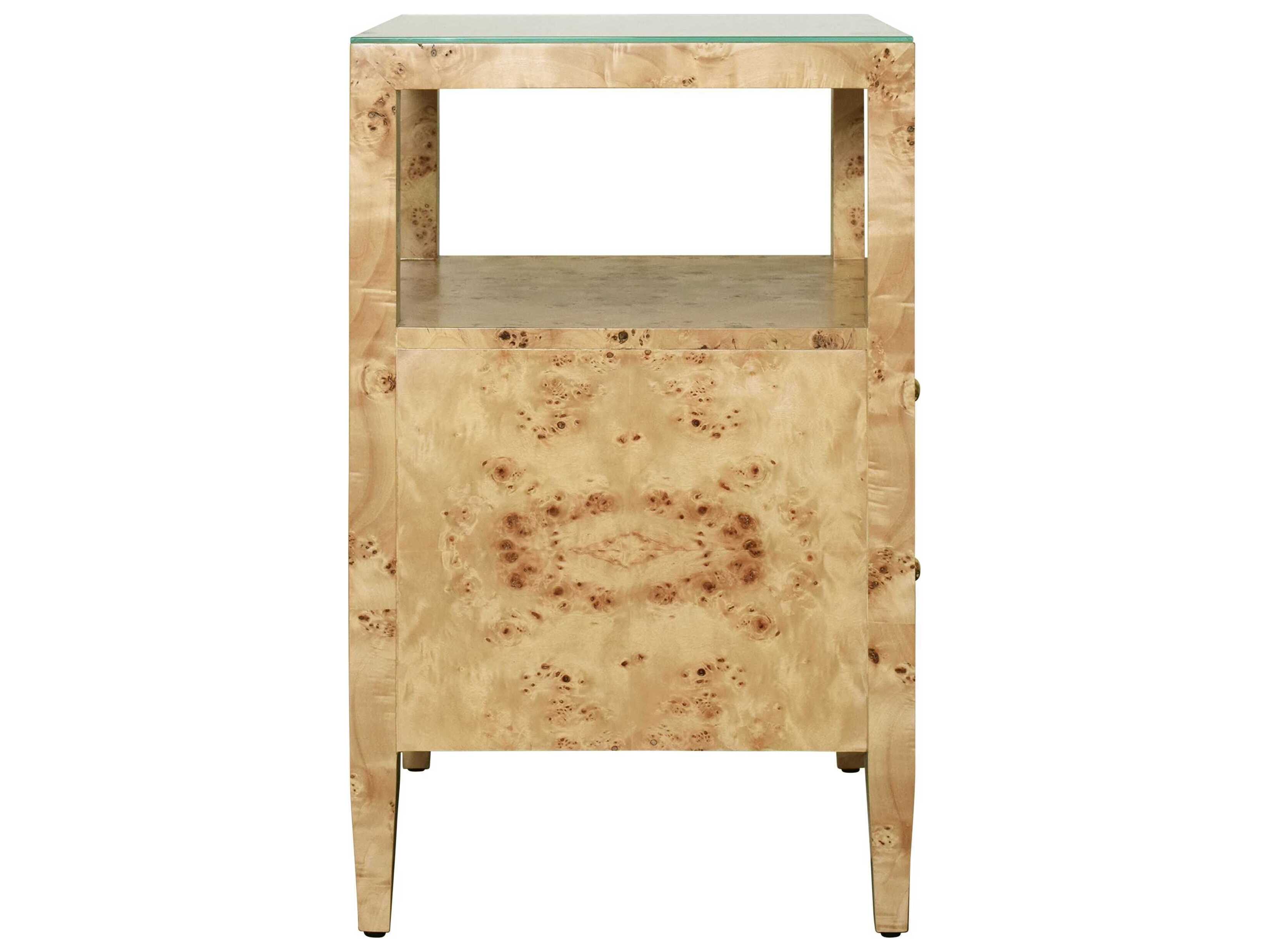 Worlds Away Rectangular Glass End Table
