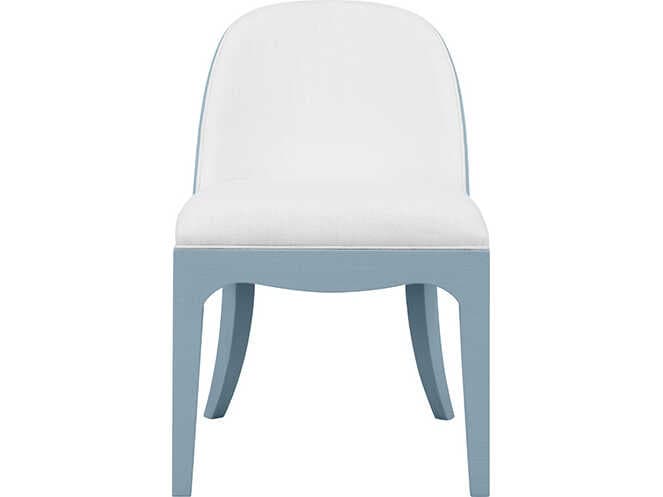 Worlds Away Sadie Blue Upholstered Armless Dining Chair