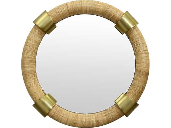 Worlds Away Saylor Mirror Wall Round