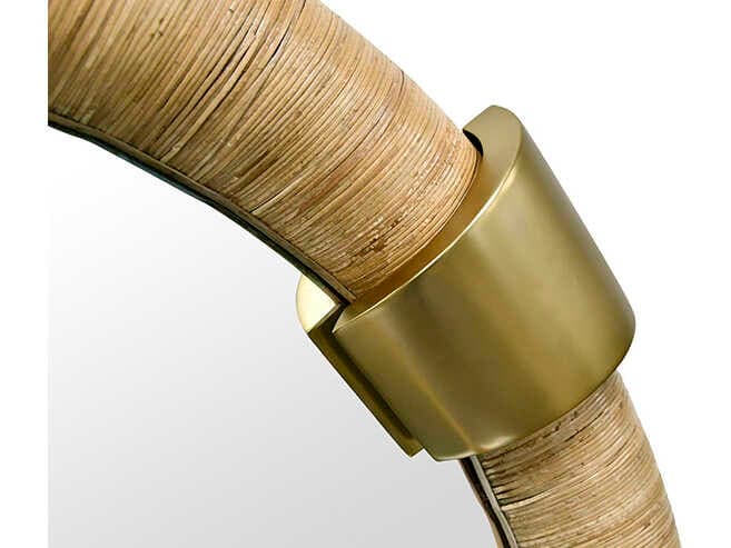 Worlds Away Saylor Mirror Wall Round