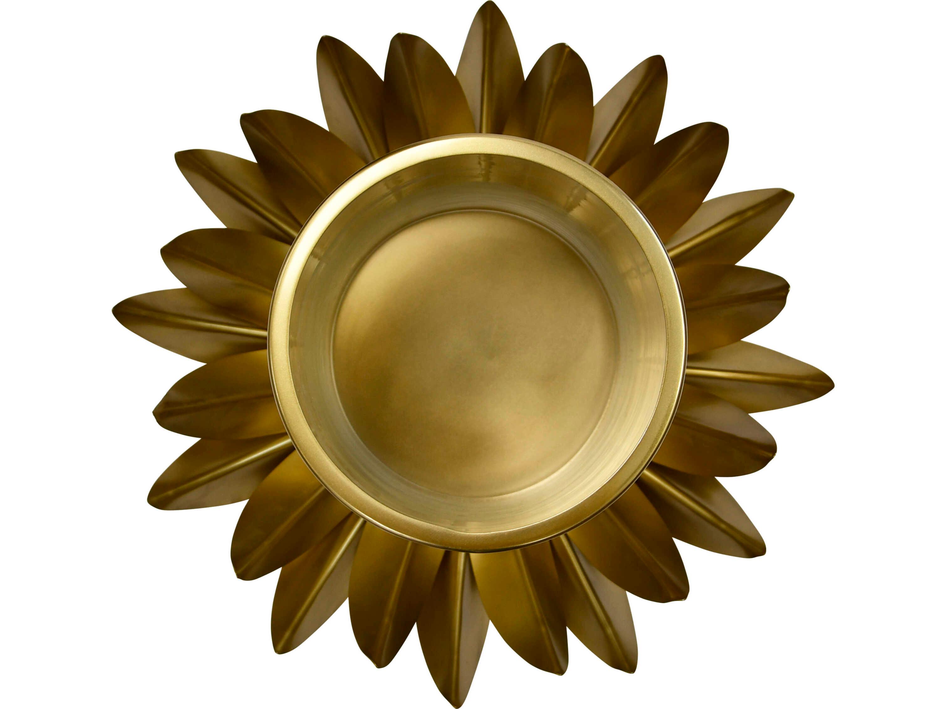 Worlds Away Sirius Small Palm Tree Hurricane in Brass Glass Candle Holder