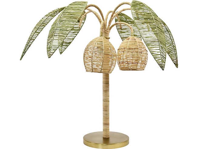 Worlds Away Sola Green Brass Buffet Lamp