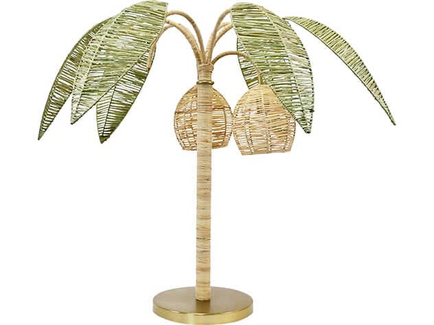Worlds Away Sola Green Brass Buffet Lamp