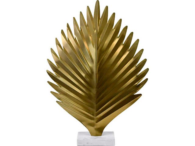 Worlds Away Sprig Brass Sculpture