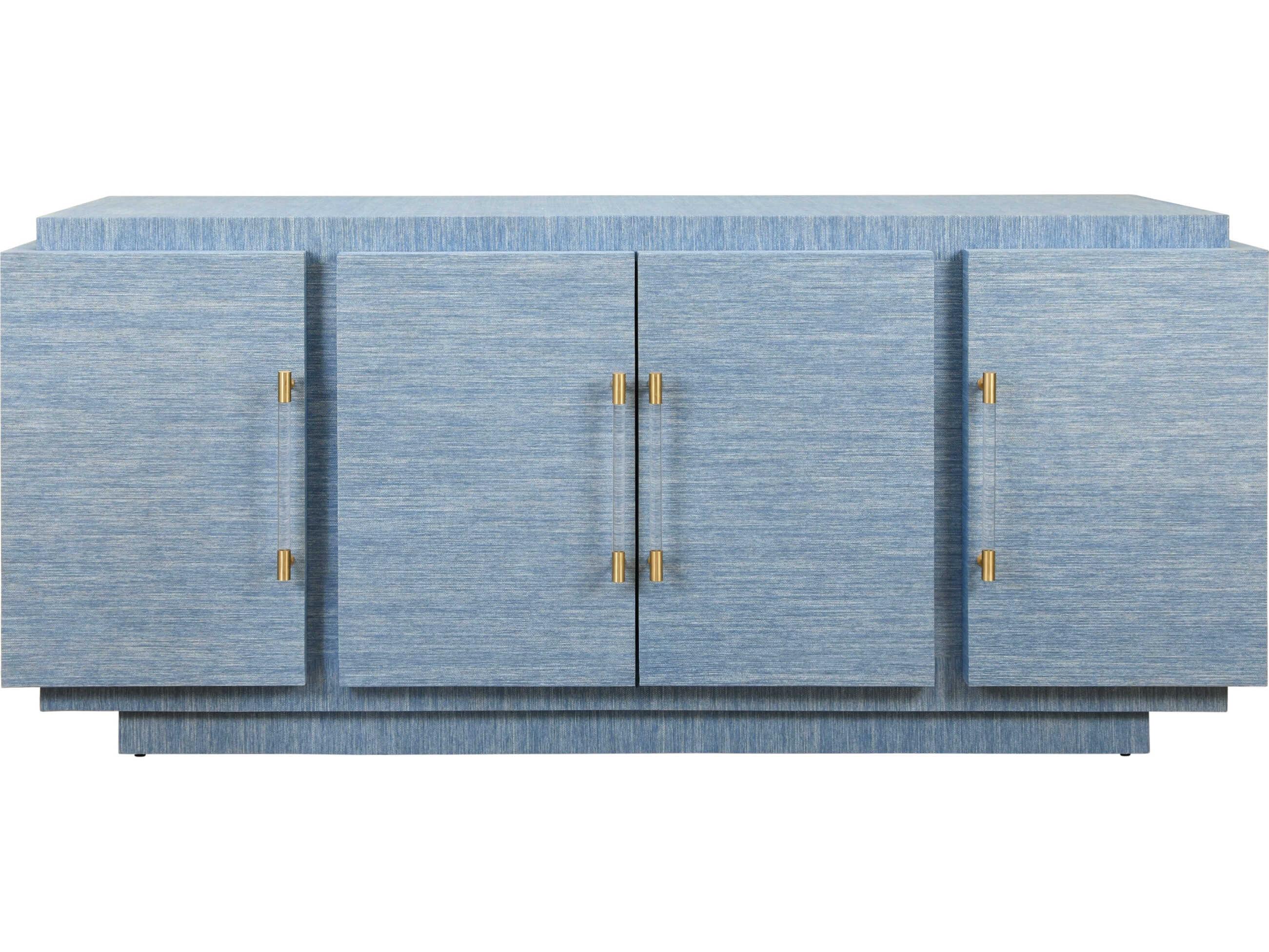 Worlds Away Steele 72" Blue Sideboard