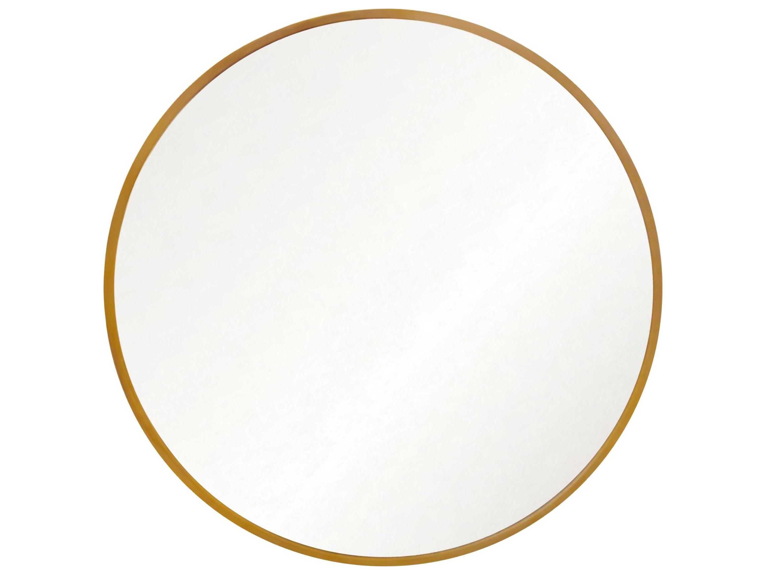 Worlds Away Round Mirror End Table