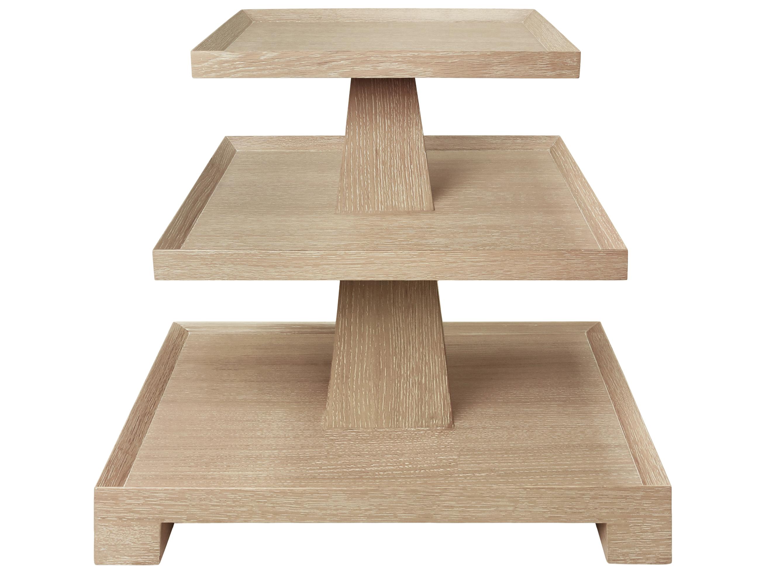 Worlds Away Rectangular Wood End Table