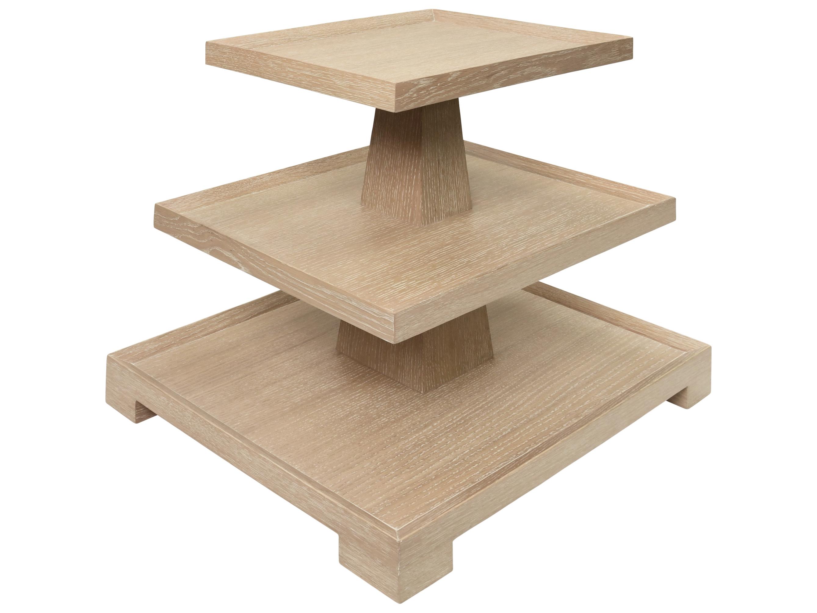 Worlds Away Rectangular Wood End Table