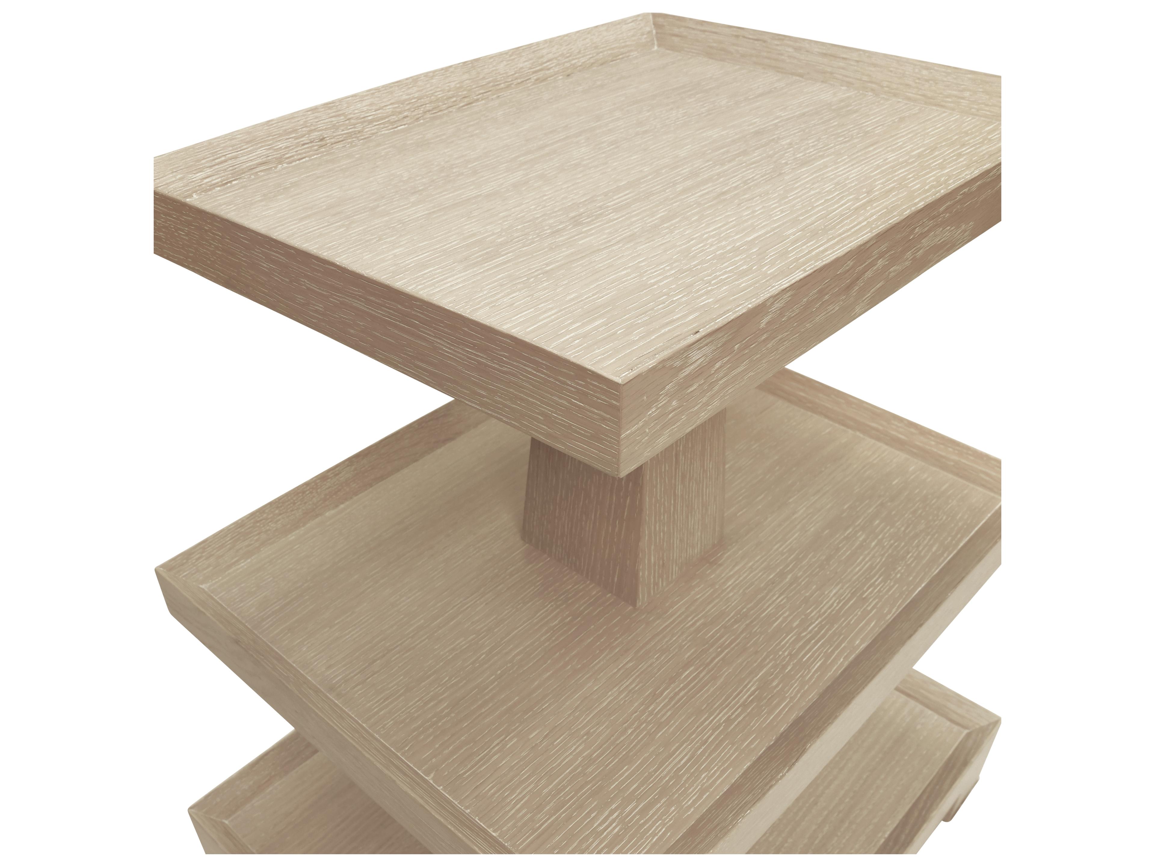 Worlds Away Rectangular Wood End Table