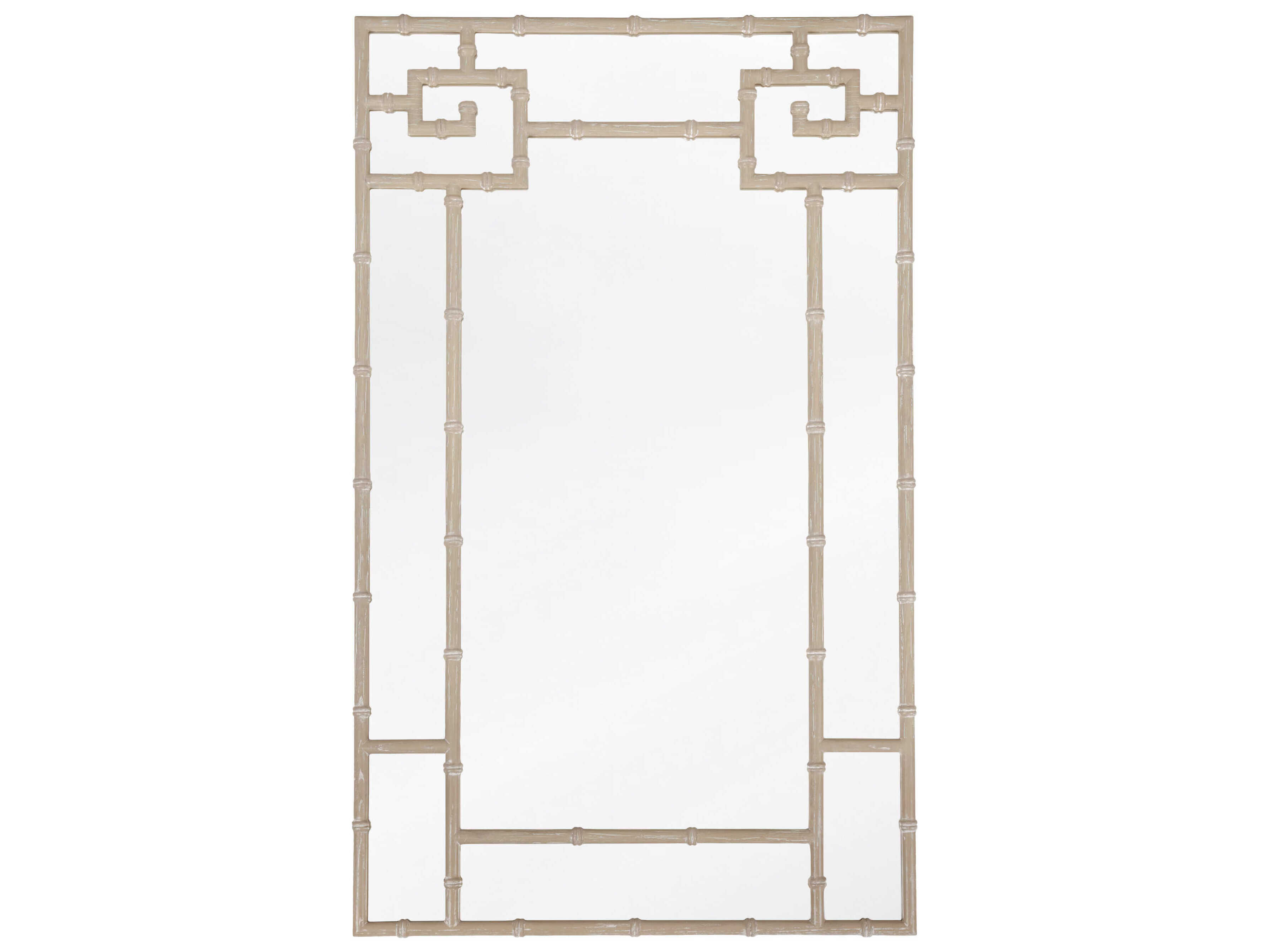 Worlds Away Light Cerused Oak Rectangular Wall Mirror